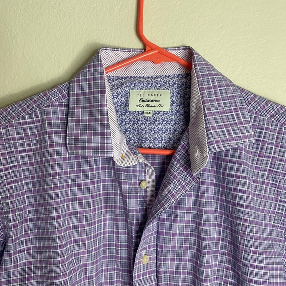 NO OFFERS TED BAKER Endurane microcheck button up shirt - Picture 3 of 11